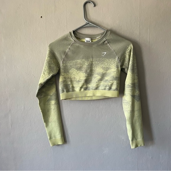 🛍️Gymshark Adapt Ombré Seamless Long Sleeve Size Small - Picture 2 of 7